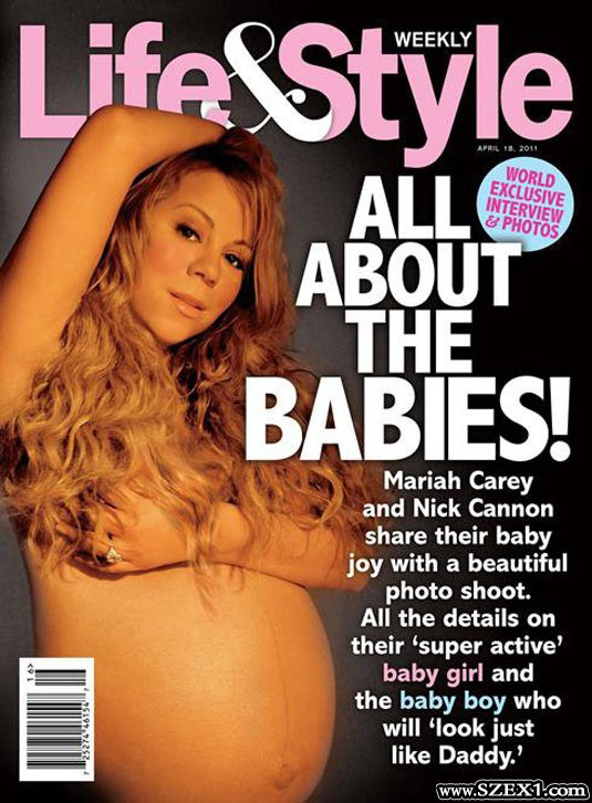 Meztelenül pózolt a terhes Mariah Carey